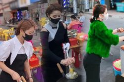 Đứng bán hàng vỉa hè, người phụ nữ gây xôn xao vì ngày nào cũng diện đồ lộng lẫy như đi sự kiện