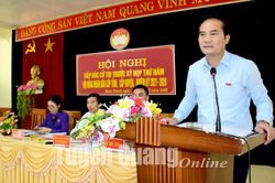 Đồng chí Hoàng Việt Phương, Phó Chủ tịch UBND tỉnh tiếp xúc cử tri xã Minh Thanh