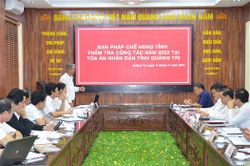 Ban Pháp chế HĐND tỉnh làm việc với Tòa án nhân dân tỉnh