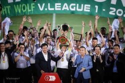 Khoảnh khắc nhà vô địch Hà Nội FC đăng quang tại V-League 2022