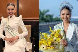 Á hậu Thạch Thu Thảo chính thức đến Miss Earth 2022, mặc áo dài trong buổi ra mắt