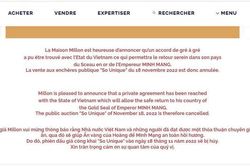 Hủy bỏ phiên đấu giá ấn 'Hoàng đế chi bảo'