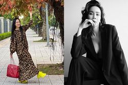 Lưu Hương Giang diện vest không nội y, BTV Hoài Anh đẹp xuống phố