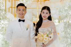 Đám cưới lãng mạn như cổ tích của Lê Âu Ngân Anh: Chú rể bảnh bao, cô dâu đẹp tựa nàng thơ