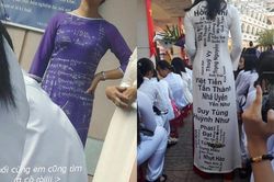 Mặc áo dài độc lạ, dàn cô giáo khiến học trò 'đứng hình'