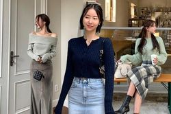 Những kiểu chân váy phù hợp diện cùng áo len