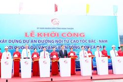 Khởi công xây dựng dự án Đường nối từ cao tốc Bắc - Nam với quốc lộ 1 và Cảng biển tổng hợp Cà Ná