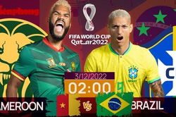 World Cup 2022: Tương quan trước trận Cameroon - Brazil, 2 giờ 3/12