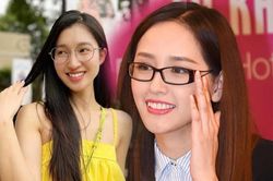 Cùng ngắm các nàng hậu khi đeo kính cận