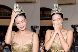 Hoa hậu Thiên Ân 2 lần bật khóc trong fan-meeting