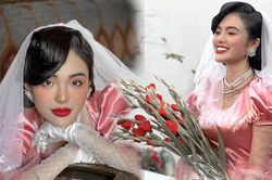 Nhật Hạ gây thương nhớ khi mặc váy cưới vintage đẹp cuốn hút