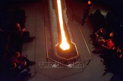 Show diễn núi lửa phun trào hiếm có tại Iceland