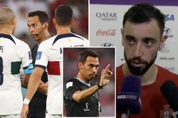 Fernandes văng tục khi nhắc về trọng tài, nổi nóng với 'người nhà' sau trận thua Morocco