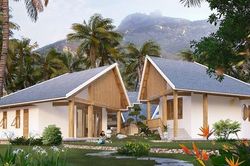 Nhà vườn mô phỏng bông hoa sen, nhường mảng xanh cho đất, nắng và gió