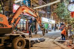 Đẩy nhanh tiến độ thi công Khu phố ẩm thực đi bộ Đảo Ngọc - Ngũ Xã