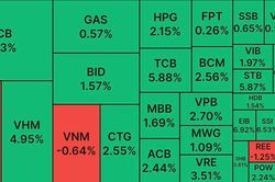 VN Index 'quật khởi' hơn 15 điểm nhờ ngân hàng và chứng khoán