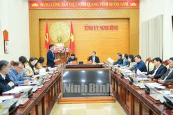 Đoàn công tác của Hội Đông y Việt Nam làm việc tại Ninh Bình