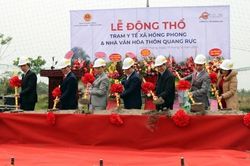 Động thổ 2 công trình an sinh xã hội tại Hải Dương do Công ty KLB tài trợ
