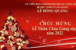 Bí thư Tỉnh ủy An Giang Lê Hồng Quang gửi thư chúc mừng Lễ Thiên Chúa Giáng sinh năm 2022