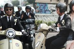 Phan Hiển chơi lớn, đón 'cô dâu tháng 12' Khánh Thi về dinh bằng dàn mô tô cực ngầu