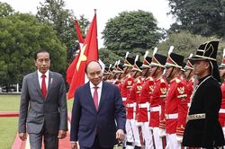 Tổng thống Indonesia đón và hội đàm với Chủ tịch nước Nguyễn Xuân Phúc
