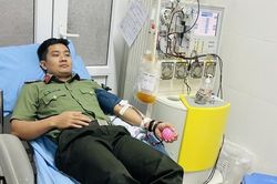 Thượng úy Công an 20 lần hiến máu và tiểu cầu cứu bệnh nhân