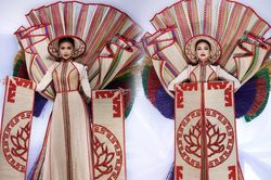 Ngọc Châu trình làng phiên bản mới của 'Chiếu Cà Mau': Mang cả đầm sen đến Miss Universe