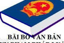 Bãi bỏ một số văn bản quy phạm pháp luật của Chính phủ
