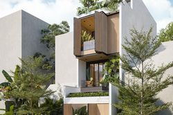 Nhà phố 3 tầng rợp bóng cây xanh, không gian ngập tràn gió mát