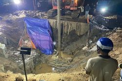 Biến chuyển mới xảy ra khiến chưa thể giải cứu được cháu bé 10 tuổi rơi xuống trụ bê tông sâu 35m