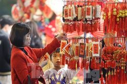 Phố Hàng Mã 'thay áo mới' đón Tết nguyên đán