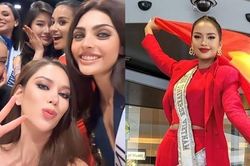 Hoa hậu Ngọc Châu chính thức tới Miss Universe lần thứ 71, tiết lộ mới về váy dạ hội