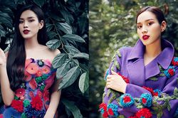 Hoa hậu Đỗ Thị Hà hóa 'nàng xuân' với váy màu sắc