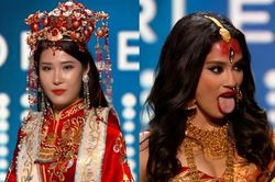 Miss Universe 2022: Hoa hậu Trung Quốc hóa cô dâu, Nepal thè lưỡi gây chú ý