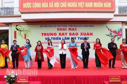Khai mạc trưng bày báo Xuân và triển lãm mỹ thuật mừng Đảng, mừng Xuân Quý Mão