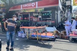 Hiện trường cửa hàng Circle K bị sập ở TP.HCM