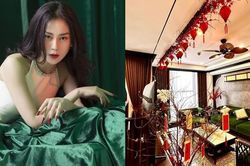 Bất chấp một năm đầy thị phi bên Shark Bình, Phương Oanh đón cái Tết rực rỡ trong không gian sống cực sang xịn, trang hoàng lộng lẫy