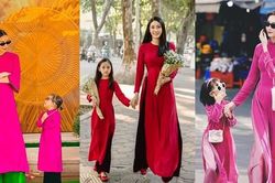 Con gái sao Việt diện áo dài đôi cùng mẹ: Ai được khen là 'Hoa hậu tương lai'?