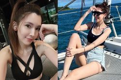 Vóc dáng gợi cảm của vợ Lâm Chí Dĩnh