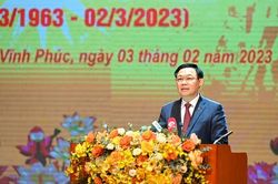 Chủ tịch Quốc hội Vương Đình Huệ dự Lễ kỷ niệm 93 năm ngày thành lập Đảng và 60 năm Bác Hồ về thăm tỉnh Vĩnh Phúc