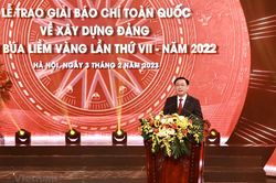 Toàn cảnh lễ trao Giải báo chí toàn quốc về xây dựng Đảng lần VII
