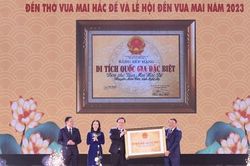 Đền thờ Vua Mai Hắc Đế đón nhận Bằng xếp hạng Di tích Quốc gia đặc biệt