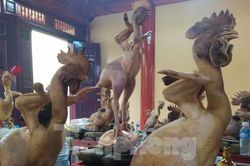 Lạ mắt xem mâm cỗ 'gà bay' trong ngày rằm tháng Giêng