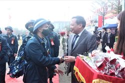 Huyện Thạch Thất có 183 thanh niên tiêu biểu lên đường nhập ngũ