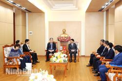 Lãnh đạo UBND tỉnh tiếp xã giao Thứ trưởng Cơ quan Lâm nghiệp Hàn Quốc