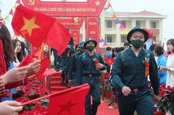 Xúc động lễ tiễn công dân thực hiện nghĩa vụ CAND