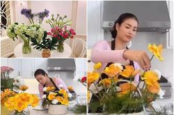 Phạm Hương bán hoa ở Mỹ kiếm thêm thu nhập?