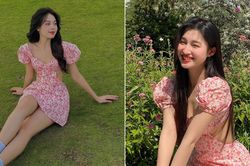 Diện cùng một kiểu váy, Hoa hậu Thanh Thủy đọ sắc 'bất phân thắng bại' cùng Á hậu Phương Nhi