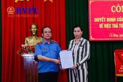 Công bố quyết định trả tự do cho người đang chấp hành án phạt tù không có căn cứ và trái pháp luật