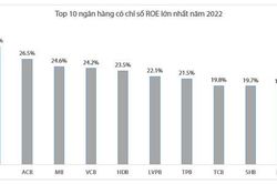 Những ngân hàng có ROE cao nhất năm 2022: VIB là quán quân, BIDV bứt tốc vào Top 10